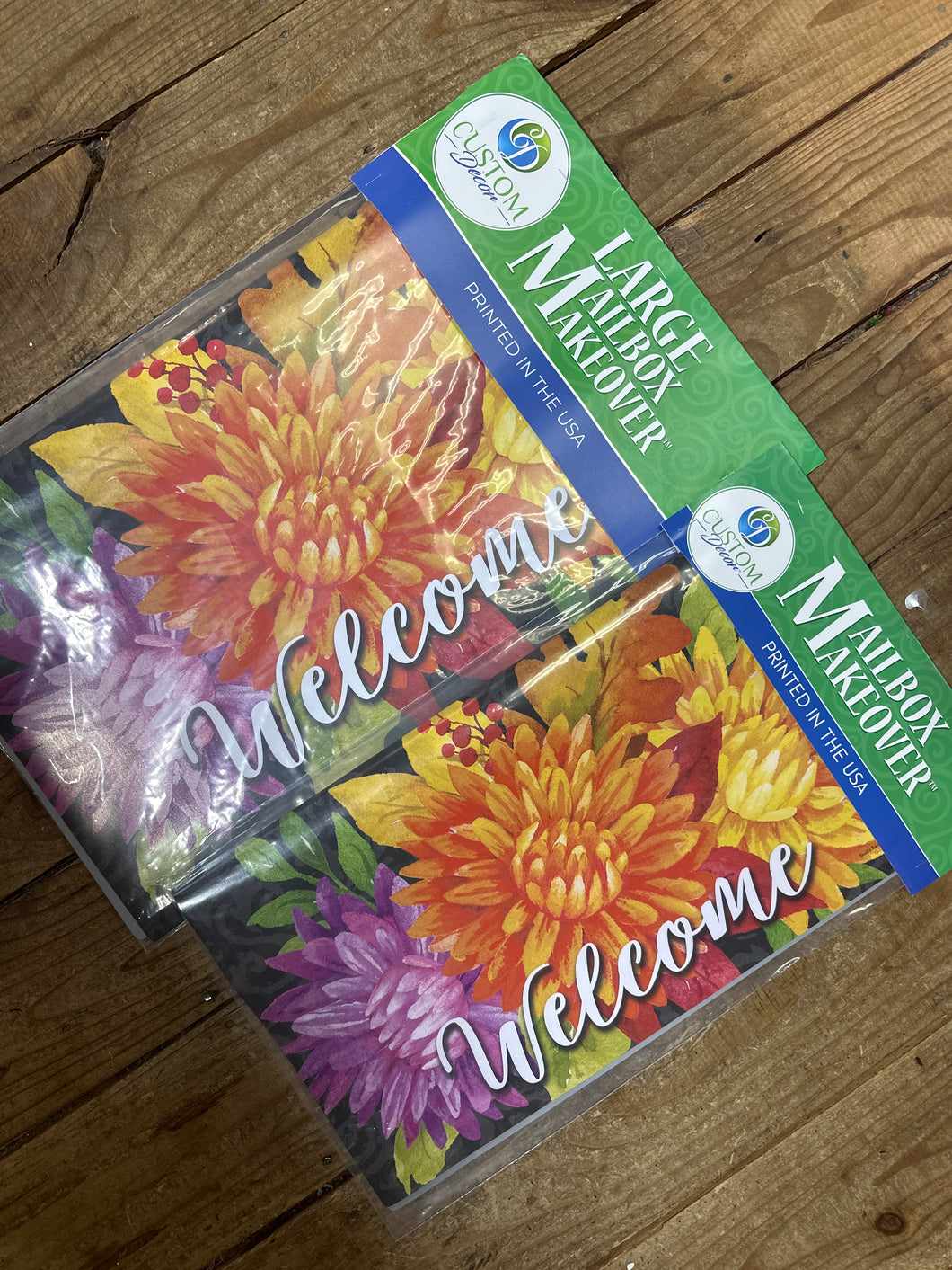 Vibrant Mums Set - Mailbox Covers
