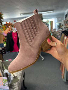 Blush Suede Potion Corky Booties
