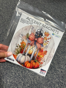 Pumpkin Lantern Set - Accent Magnet