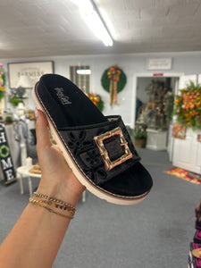 Black Slid In My DM Sandals