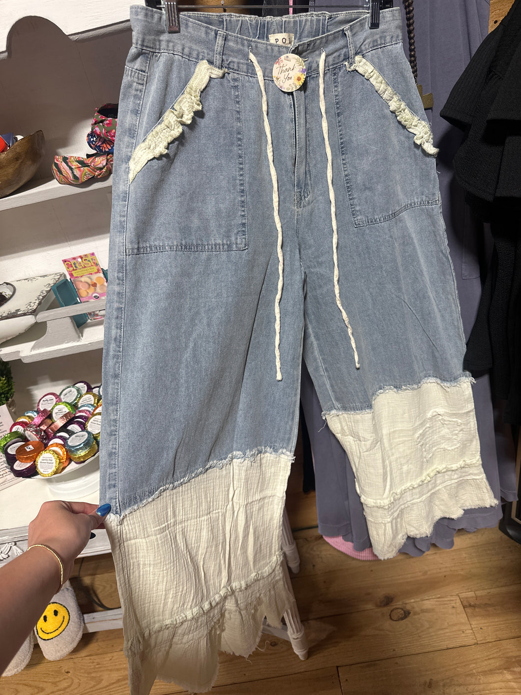 Flowy groovy denim pants