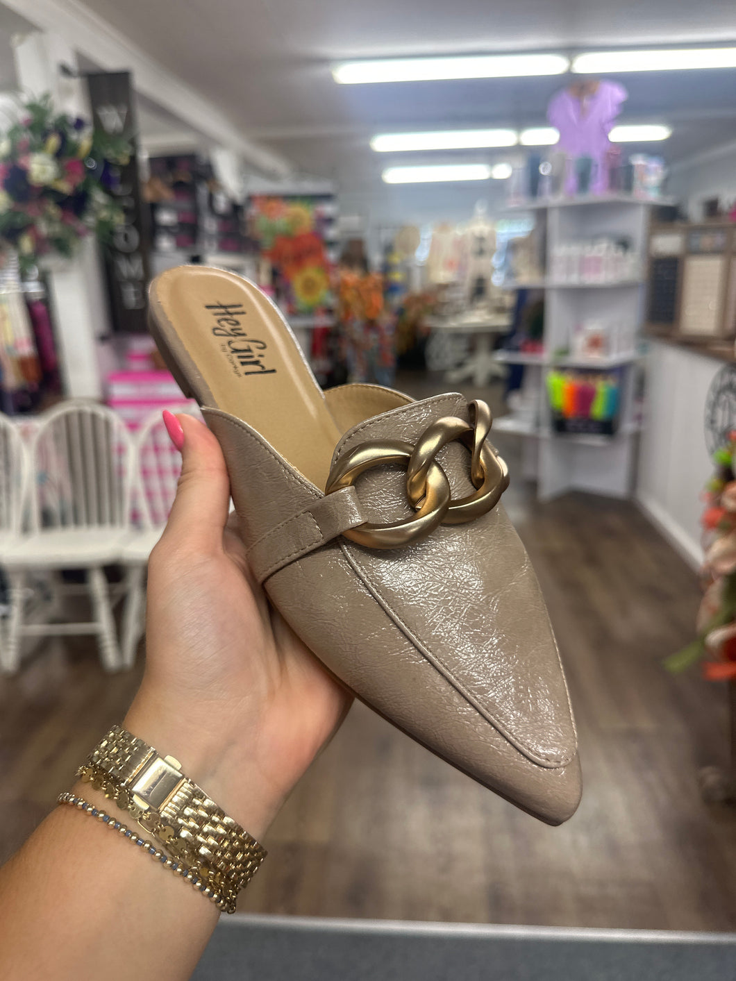 Taupe Playin For Keeps Mules