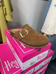 Tobacco Faux Suede Day Dream Clogs