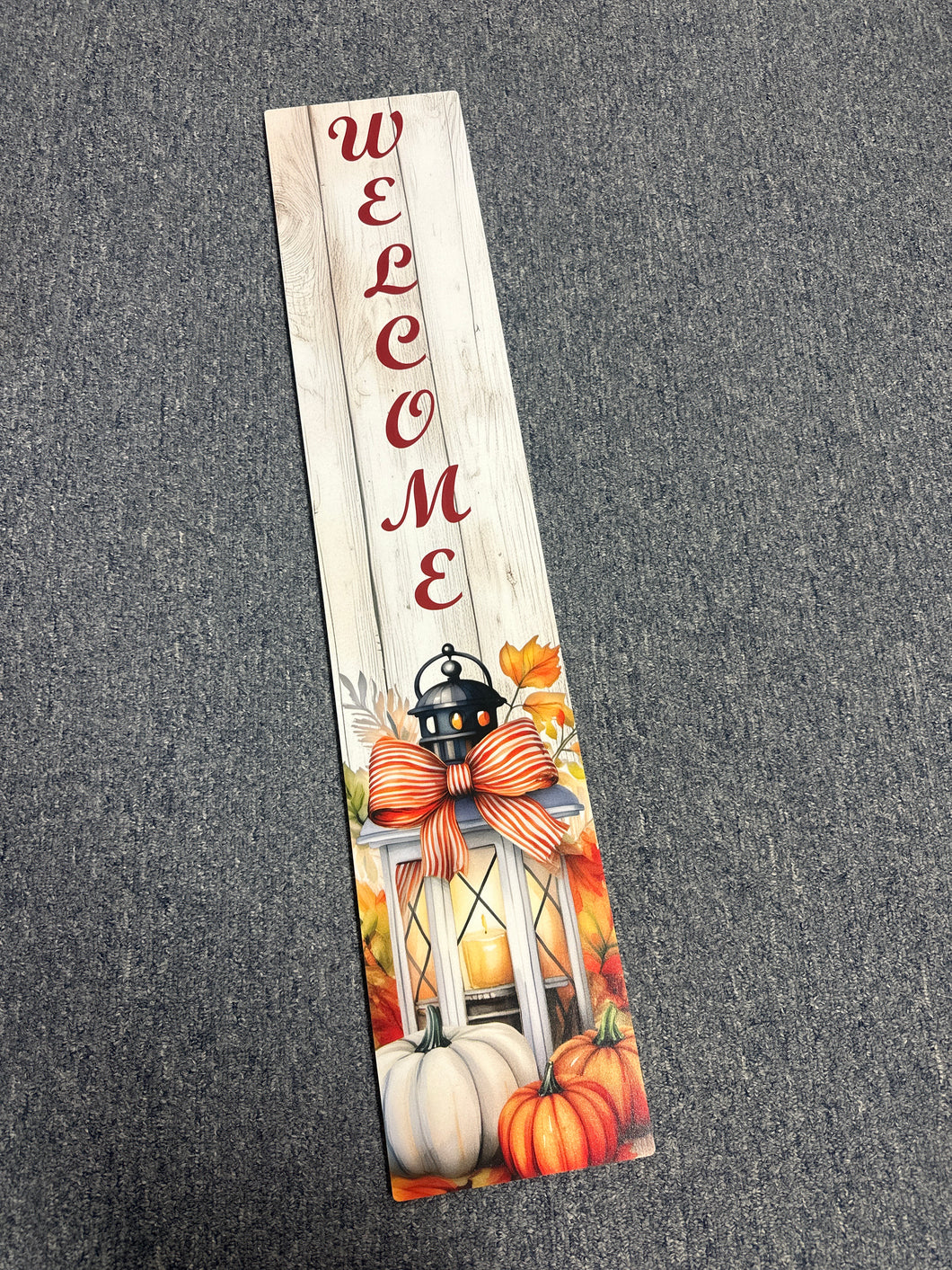 Pumpkin Lantern Set - Vertical PVC Sign