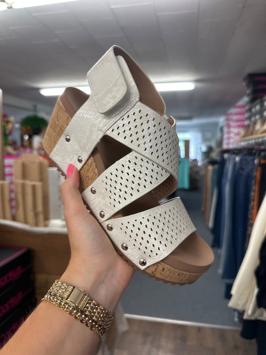 Ivory Snake Guilty Pleasure Corky Heels