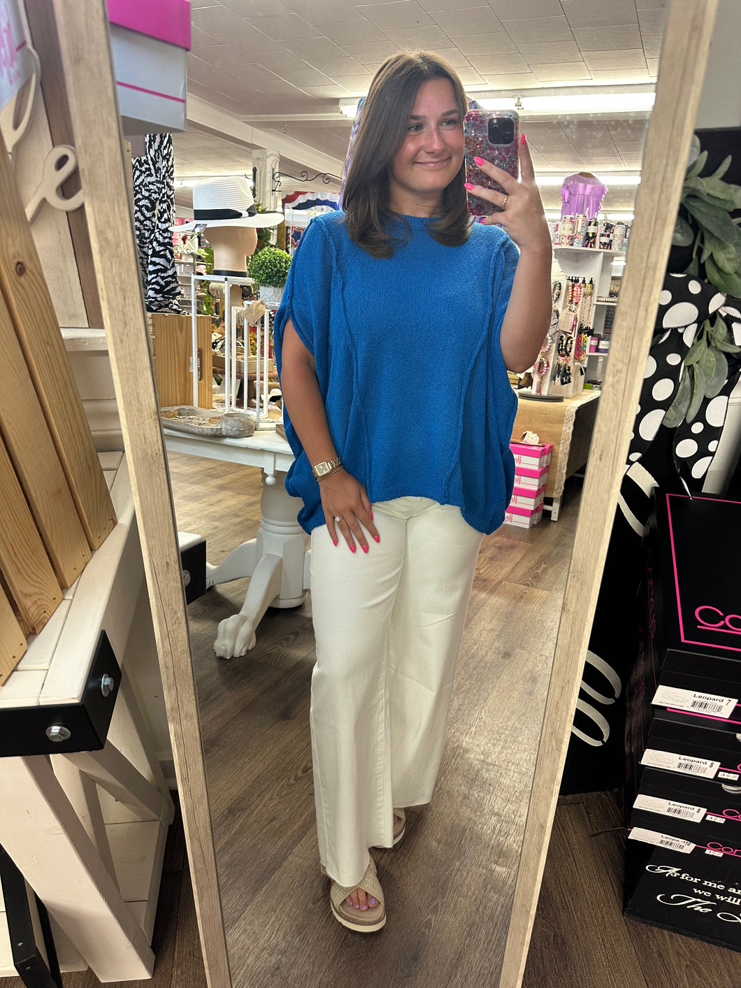 Royal Blue Oversized Blouse