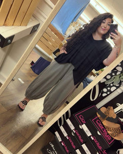 Laylie Acid Wash Bubble Pants